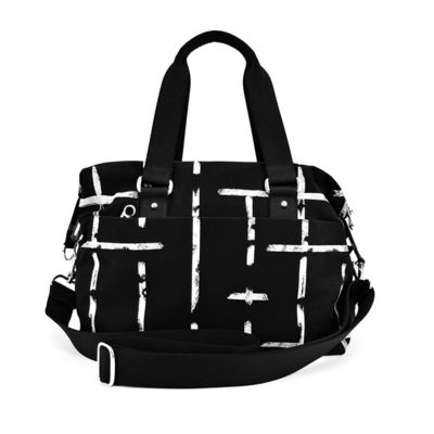กระเป๋าสะพายสีดํา Unisex Tote กับผ้าปูคู่มือ