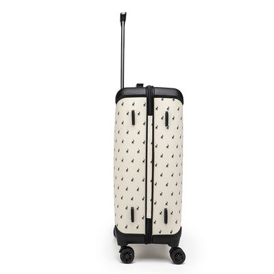 OEM ท่าอากาศยานกระเป๋าเดินทาง Trolley ด้วยสีพลาสติกดํา 8 ล้อ PU PP