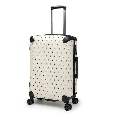 OEM ท่าอากาศยานกระเป๋าเดินทาง Trolley ด้วยสีพลาสติกดํา 8 ล้อ PU PP