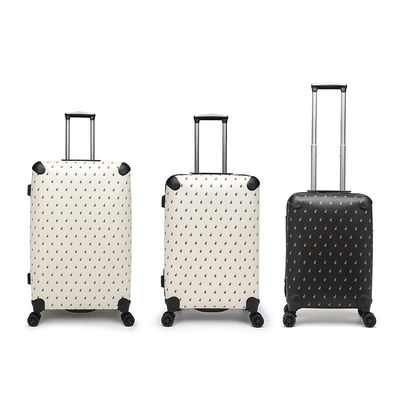 OEM ท่าอากาศยานกระเป๋าเดินทาง Trolley ด้วยสีพลาสติกดํา 8 ล้อ PU PP
