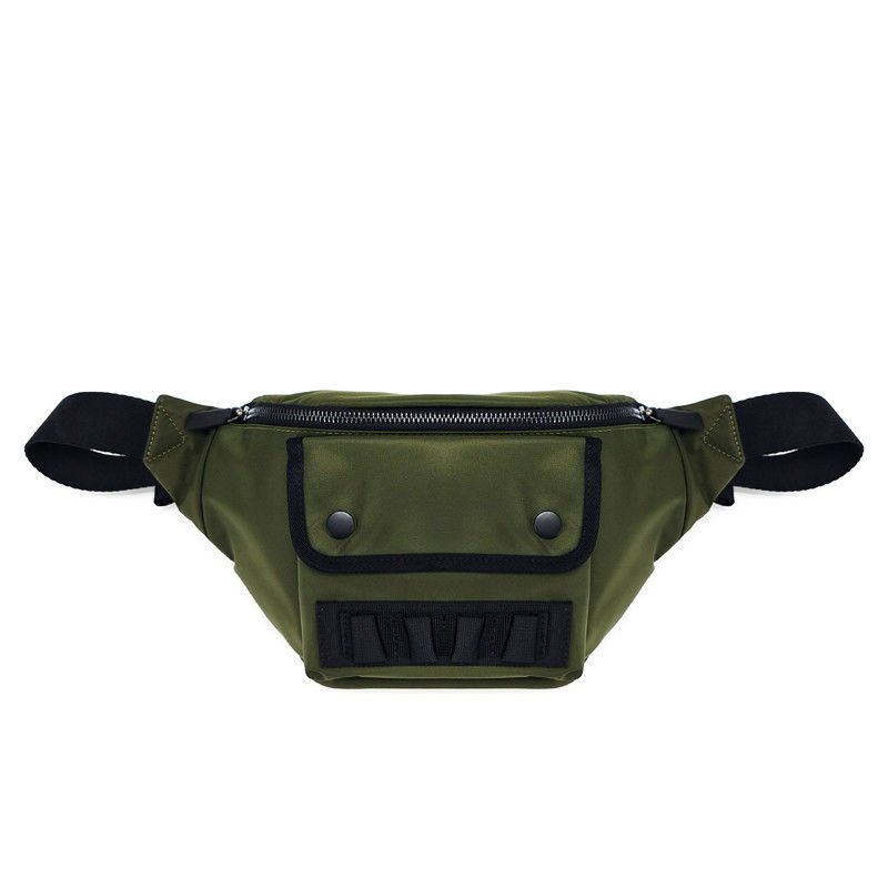 สีเขียว Fanny Hip Pack กระเป๋ากระเป๋าไนลอน Fanny กระเป๋ากระเป๋าเบา