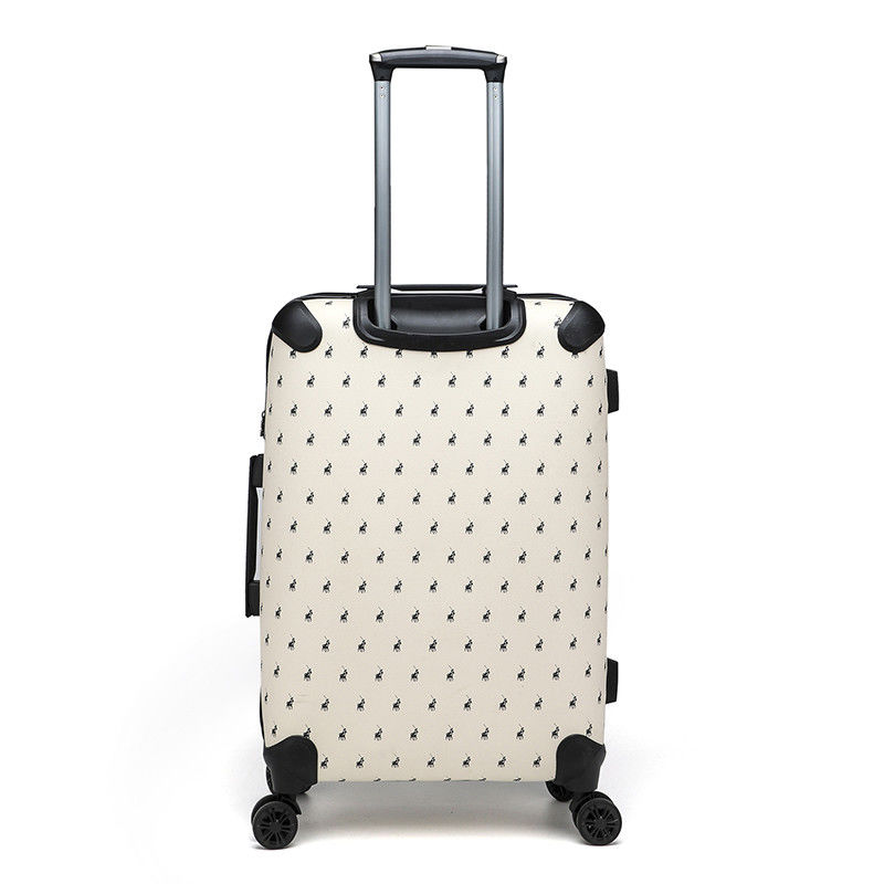 OEM ท่าอากาศยานกระเป๋าเดินทาง Trolley ด้วยสีพลาสติกดํา 8 ล้อ PU PP